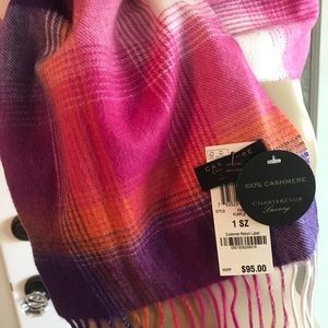 New Charter Club 100% Cashmere scarf with tags.